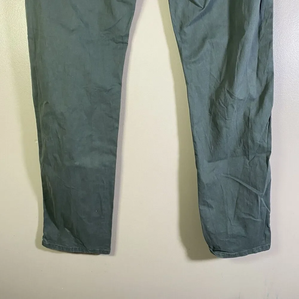 Flint and Tinder Chino Pants Straight Fit Green Casual Men's 36x34 Cotton